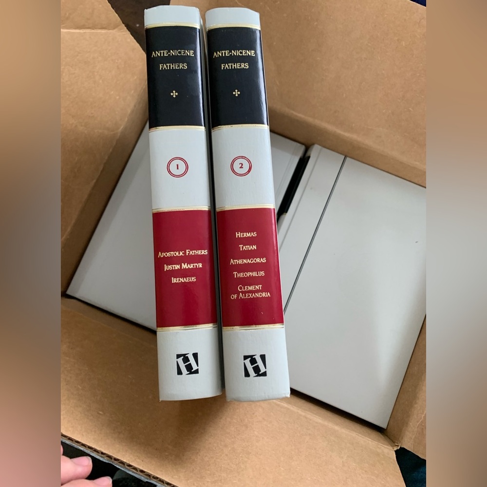 Complete set of ante-nicene church fathers set